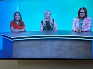 Dr Jennifer Murdock along with two others in a TV debate
