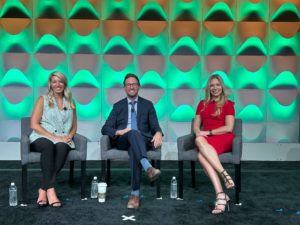 Dr Jennifer Murdock along with two others in a TV debate