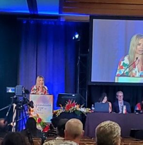 Dr Jennifer Murdock giving a presentation