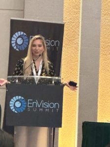 Dr Jennifer Murdock giving a pesentation at Envision Summit